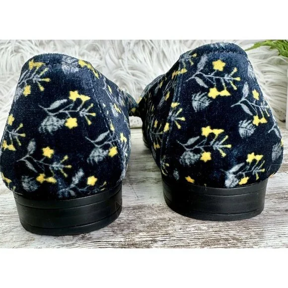 CABI Velvet Loafer Women’s Size 8 Blue/Yellow Horsebit Carnaby Floral 6005 EUC! - Picture 6 of 11